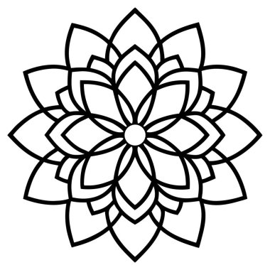 Çiçek simgesi, anahat stili