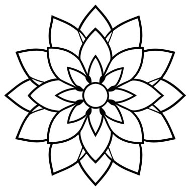 güzel çiçek dekoratif simge vektör çizim tasarım