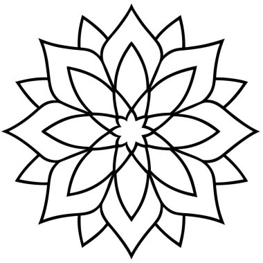 Bir mandala ana hatının vektör çizimi