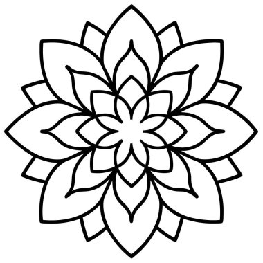 Güzel mandala çiçek ikonu