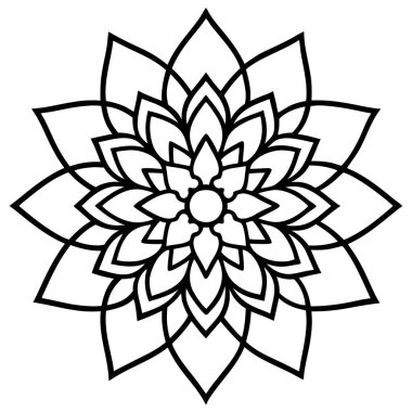 Nilüfer çiçeği, karalama çiçeği, çocuklar için boyama kitabı..