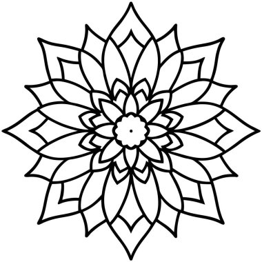 mandala çiçek dekoratif simgesi