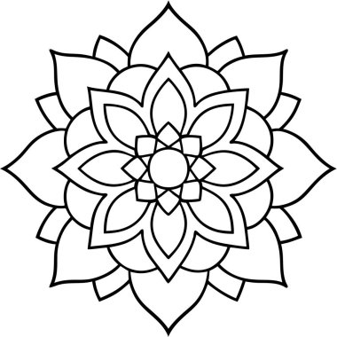 Boyama kitabı için mandala. Dekoratif tasarım. vektör illüstrasyonu