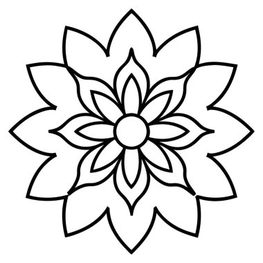 Mandala taslağı. el çizimi süs.