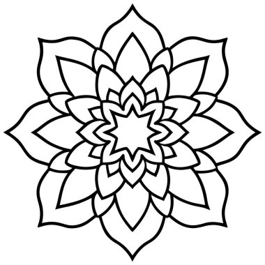 mandala çiçek süsleme ikonu vektör illüstrasyon tasarımı