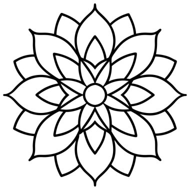 Çiçek Mandala vektör çizimi