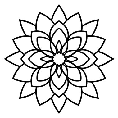 Çiçek süslemeli güzel mandala.