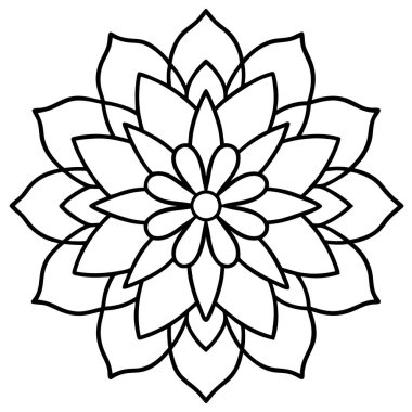 Vektör mandala. mandala ana hatları