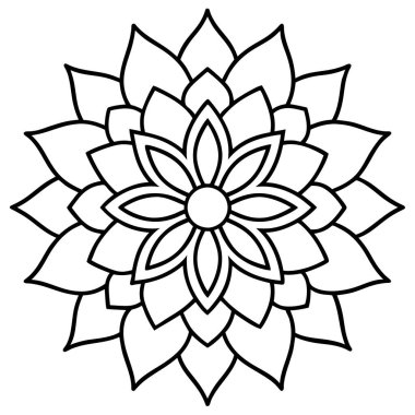 beyaz çiçek mandala