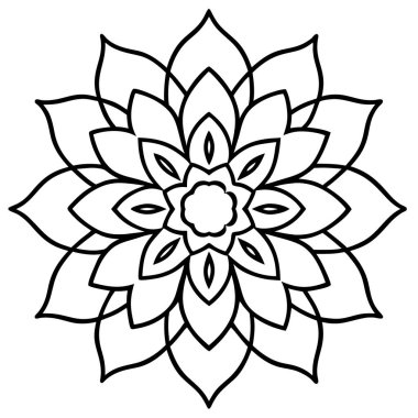 Güzel çiçek mandala simgesi