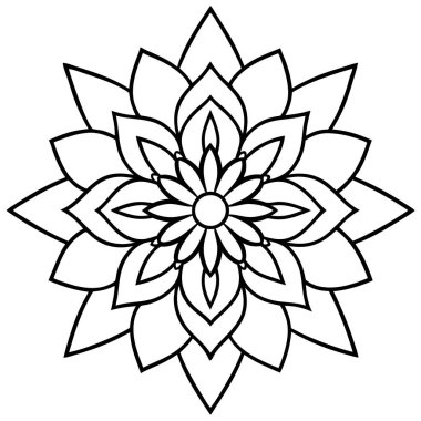 Güzel çiçek mandala dekorasyon şekli