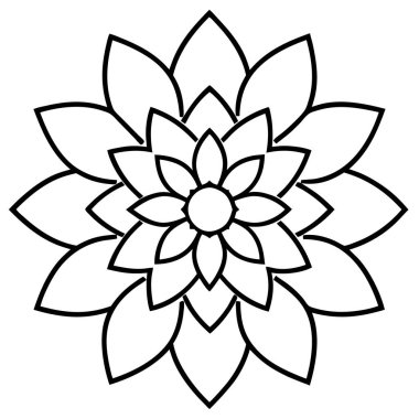 Güzel çiçek mandala dekorasyon şekli