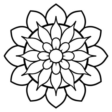 Güzel çiçek mandala dekorasyon şekli