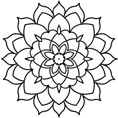 Güzel çiçek mandala dekorasyon şekli