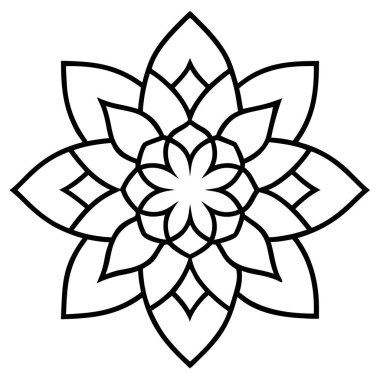 Güzel çiçek mandala dekorasyon şekli