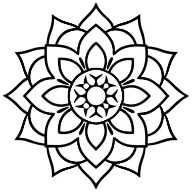 Güzel çiçek mandala dekorasyon şekli