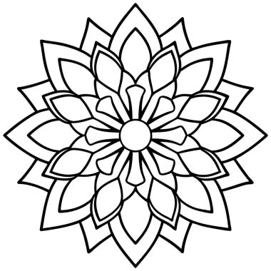 Güzel çiçek mandala dekorasyon şekli