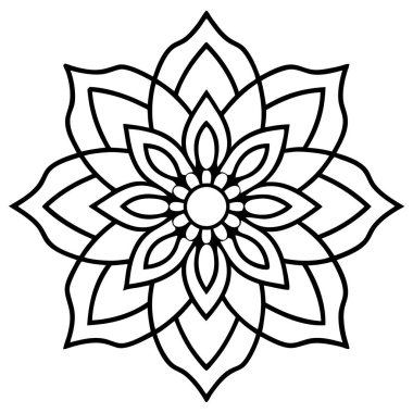 vector flower mandala for coloring book