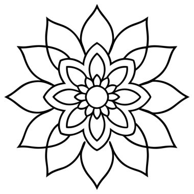 Güzel çiçek Mandala tasarım