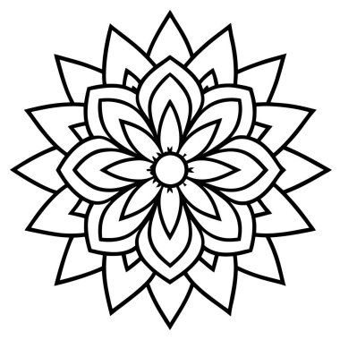 güzel mandala ikon vektör illüstrasyon tasarımı