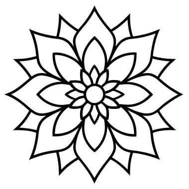 Güzel ve siyah mandala. Çocuklar için boyama kitabı