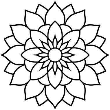 Çiçek mandala. Klasik dekoratif unsurlar mandala tasarımı