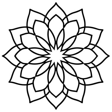 Vektör mandala tasarım illüstrasyonu