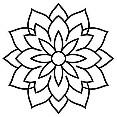 mandala. Süs. Vektör dekoratif süs. siyah ve beyaz