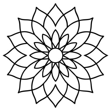 Dekoratif mandala simgesi