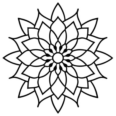 güzel çiçek dekoratif simge vektör çizim tasarım