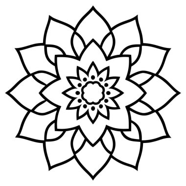 Güzel çiçek Mandala tasarım