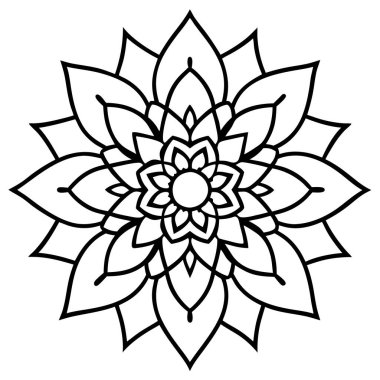 mandala çiçek süsleme simgesi