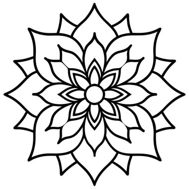 Beyaz arka planda güzel mandala