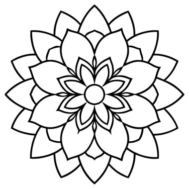 Mandala çiçeği. Klasik dekoratif öğeler.