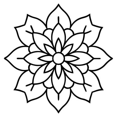 Mandala süs deseni. Klasik dekoratif mandala elementleri