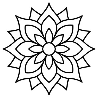 Mandala süs deseni. Klasik dekoratif mandala elementleri