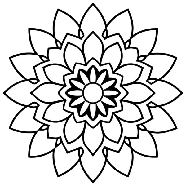 Beyaz arka planda güzel bir mandala. vektör illüstrasyonu