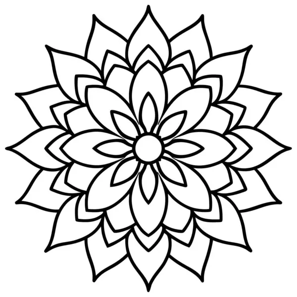 mandala çiçek dekoratif ikon vektör illüstrasyon tasarımı