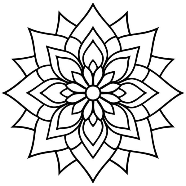 mandala deseni beyaz ve siyah