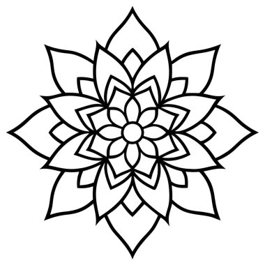 Güzel çiçek mandala 'sının vektör çizimi