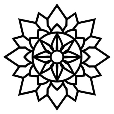 soyut mandala, çiçekli dekoratif tasarım elementi