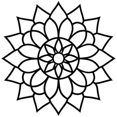 Çiçek mandalasının vektör illüstrasyonu