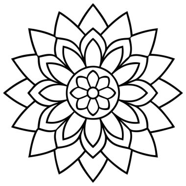 çiçek mandala sanat simgesi