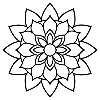 güzel ve çiçekli mandala tasarımı