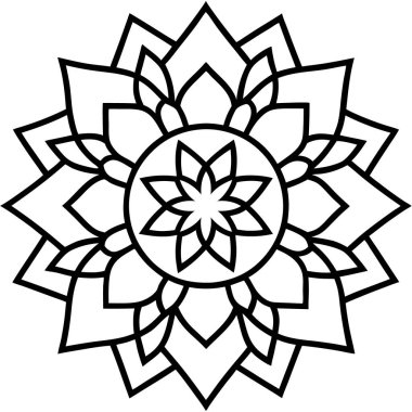 Çiçek simgesi, anahat stili