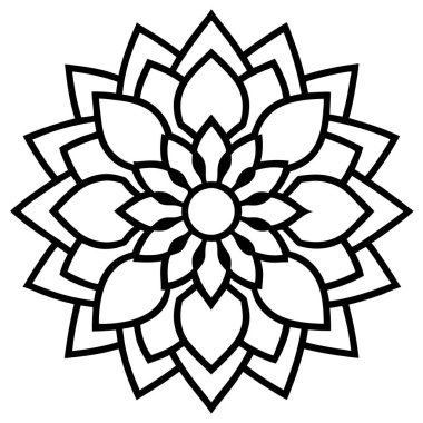 Mandalay çiçeğinin vektör tasarımı. Dekoratif mandala elementi