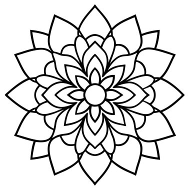 Beyaz arkaplanda vektör mandala