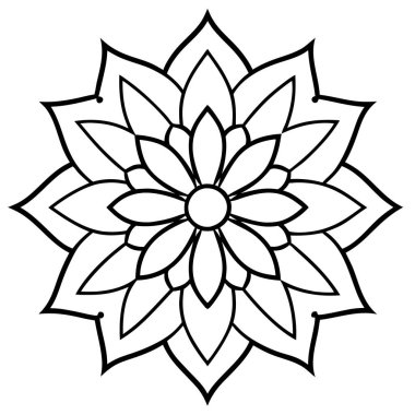 mandala çiçek süsleme simgesi