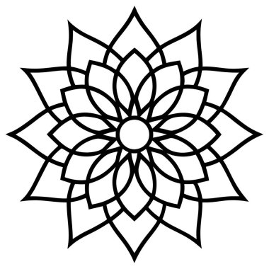 Çiçek mandala 'sının vektör çizimi