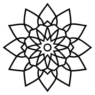 Güzel çiçek ikonu. Beyaz arkaplanda izole edilmiş web tasarımı için çiçek süsleme vektör simgesi